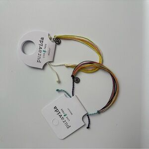 Pura Vida Pastel and Rainbow String Bracelets